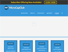 Tablet Screenshot of microcapclub.com